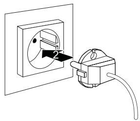 FUJITSU SIEMENS AMILO DESKTOP SI 3535 - Gerät an die Netzspannung anschließen - 2