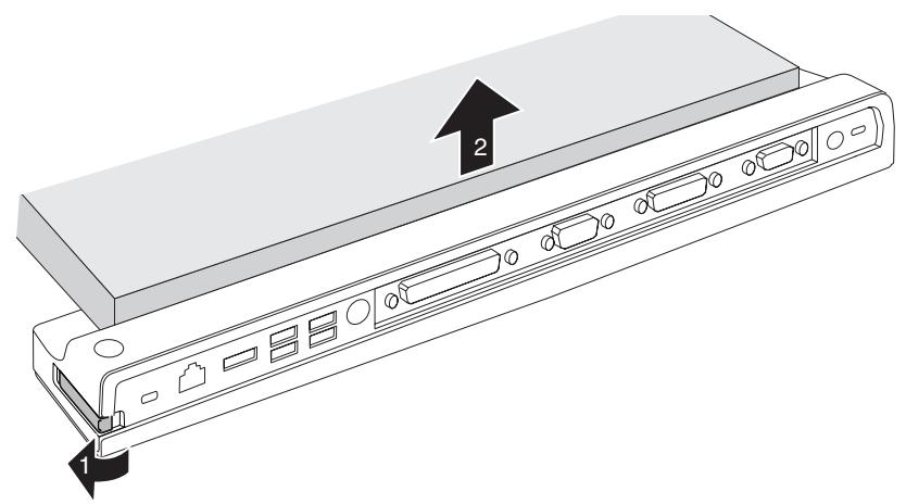 FUJITSU SIEMENS ESPRIMO MOBILE PORT REPLICATOR - Débrancher le notebook du duplicateur de ports - 2
