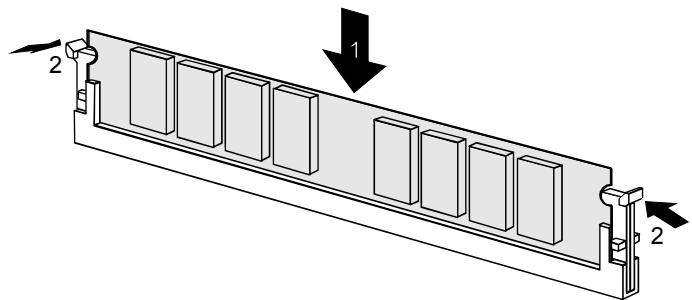 FUJITSU SIEMENS T-BIRD - Installing a memory module - 1