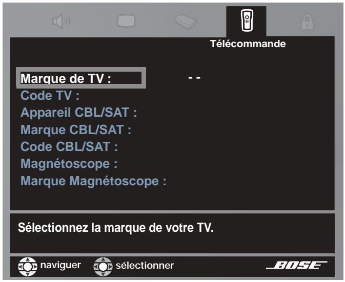 BOSE LIFESTYLE DVD - Pour contrôler le téléviseur - 1