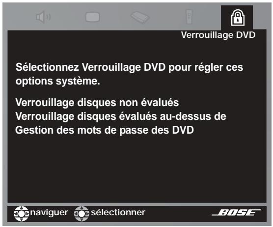 BOSE LIFESTYLE DVD - Options de verrouillage DVD - 1