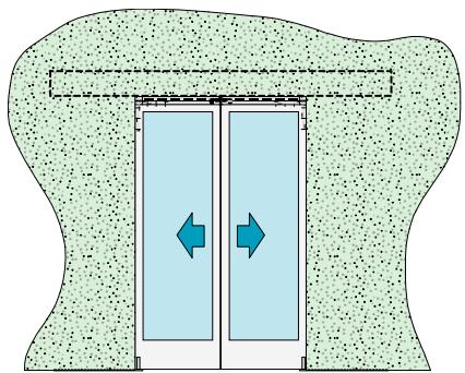 CAME MI6020 - Solution avec montage de la porte coulissante à l'extérieur: - 10