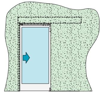 CAME MI6020 - Solution avec montage de la porte coulissante à l'extérieur: - 6