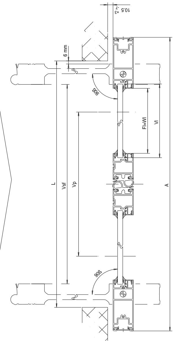 CAME PROFILES S40 - DETERMINAZIONE DELLE LARGHEZZE 2 ANTE MOBILI - 1