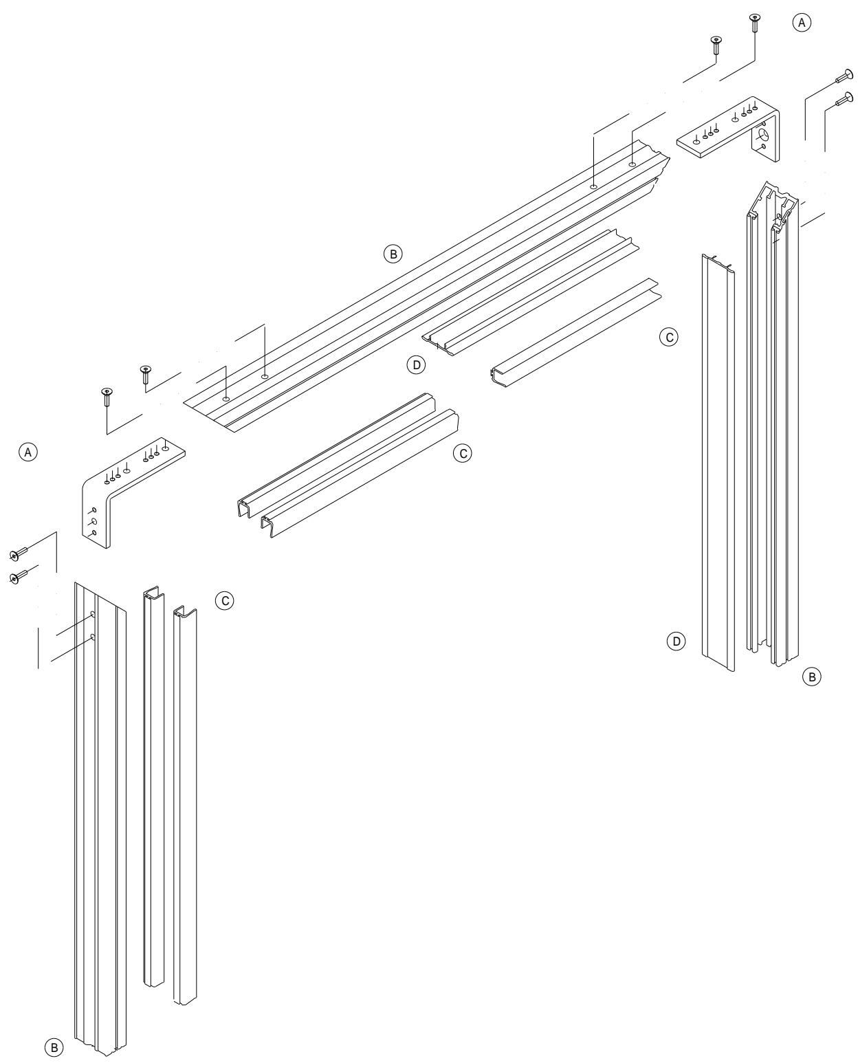 CAME PROFILES S40 - INTEGRALE - MONTANTE ANTERIORE - 4