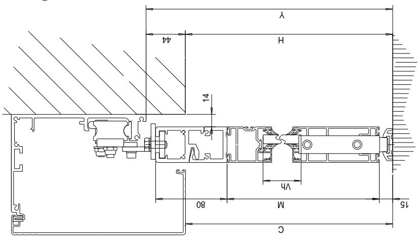 CAME PROFILES S40 - Fh = Vh (altezza fermavetri) - 2