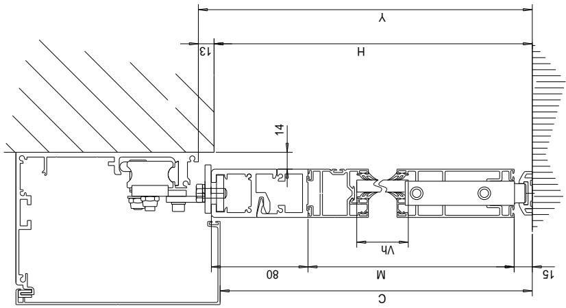 CAME PROFILES S40 - DETERMINAZIONE DELLE LARGHEZZE 2 ANTE MOBILI - 3