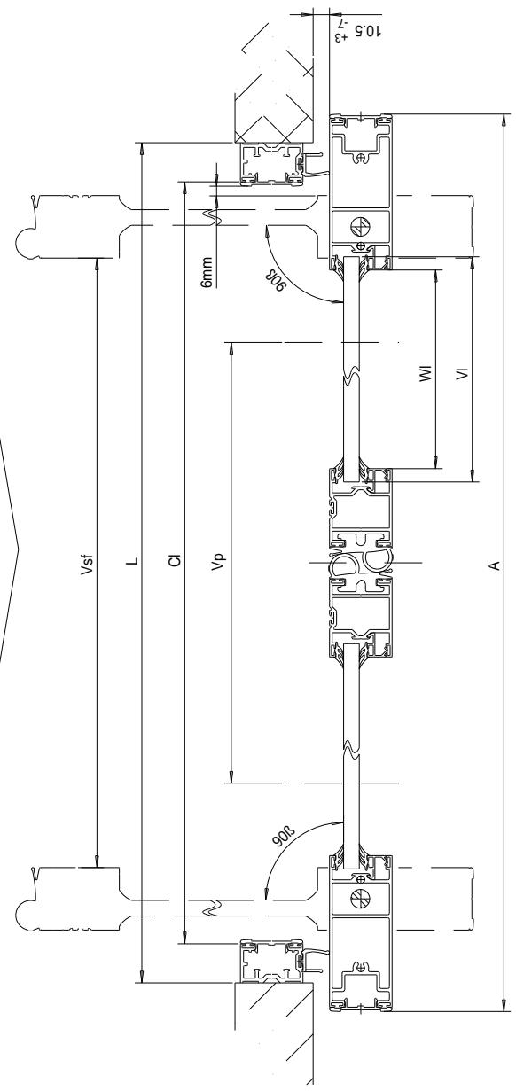 CAME PROFILES S40 - DETERMINAZIONE DELLE LARGHEZZE 2 ANTE MOBILI - 5