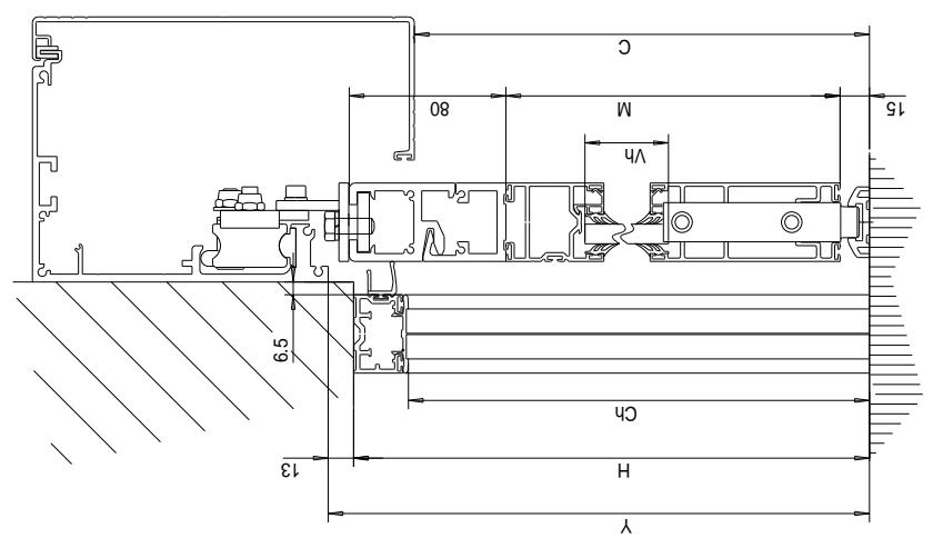CAME PROFILES S40 - DETERMINAZIONE DELLE LARGHEZZE 2 ANTE MOBILI - 4