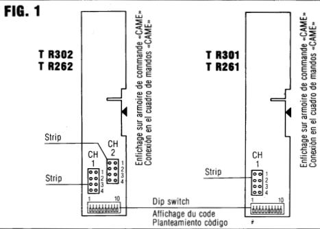 CAME TOP N38 - Installation des recepteurs: - 1