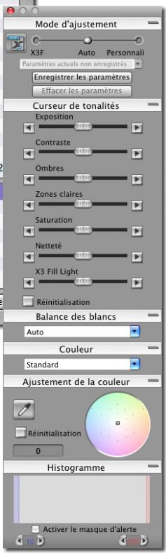 SIGMA PHOTO PRO - Fenêtre d'information - 2