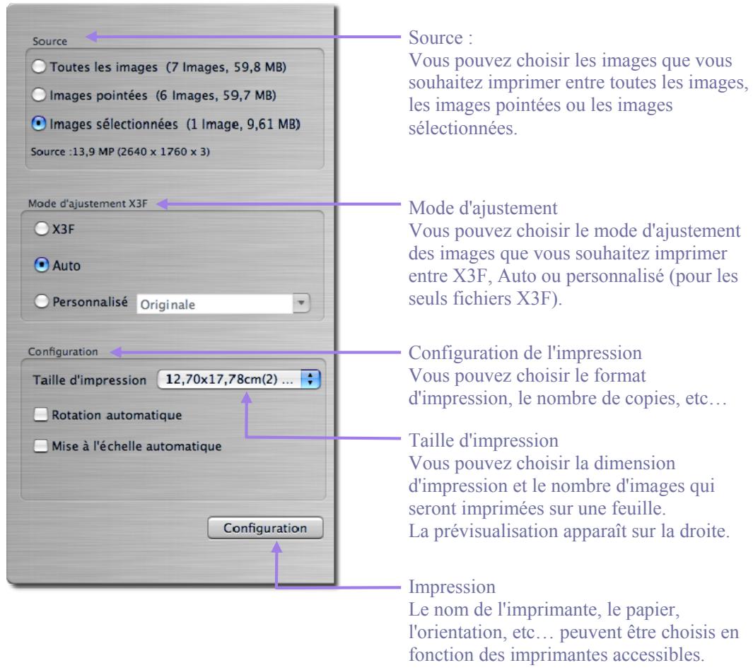SIGMA PHOTO PRO - Impression d'images à partir de l'écran principal ou de l'écran de visualisation - 3