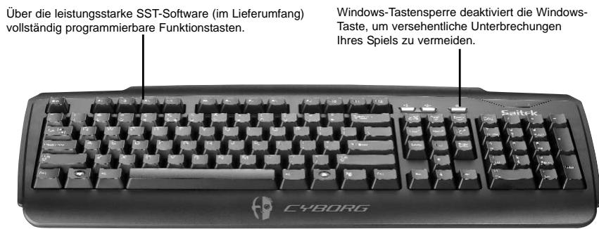 SAITEK CYBORG V.1 KEYBOARD - A) Nur Treiber - 1