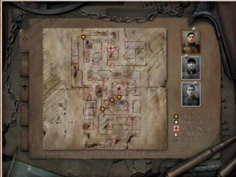 GAMES PC COMMANDOS-STRIKE FORCE - CARTE TACTIQUE - 1