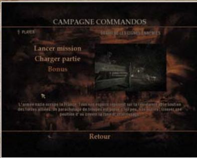 GAMES PC COMMANDOS-STRIKE FORCE - MENUCAMPAGNE - 1