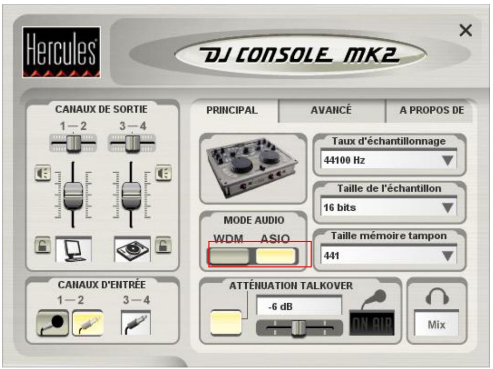 HERCULES DJ CONSOLE MK2 T2TKS - Configuration du pilote ASIO - 1