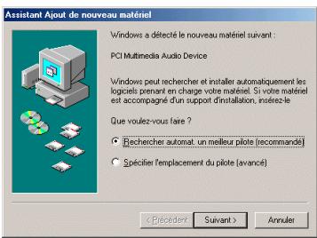 HERCULES MUSE 5.1 DVD - 3.1.2.Installer les pilotes sous Windows Millennium - 1