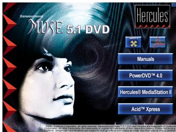 HERCULES MUSE 5.1 DVD - Installer les applications - 1