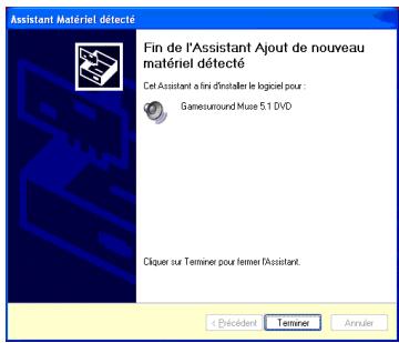 HERCULES MUSE 5.1 DVD - Si le menu d'installation Gamesurround Muse 5.1 DVD apparait : - 1