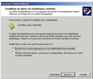 HERCULES MUSE 5.1 DVD - 3.1.3.Installer les pilotes sous Windows 2000 - 1