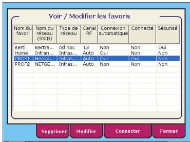 HERCULES WIRELESS G PCI - 5.8.2.Voir/Modifier les favorsis - 1