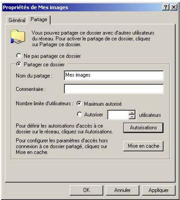 HERCULES WIRELESS G PCI - Windows 2000 : Mettre en partage des dossiers - 1