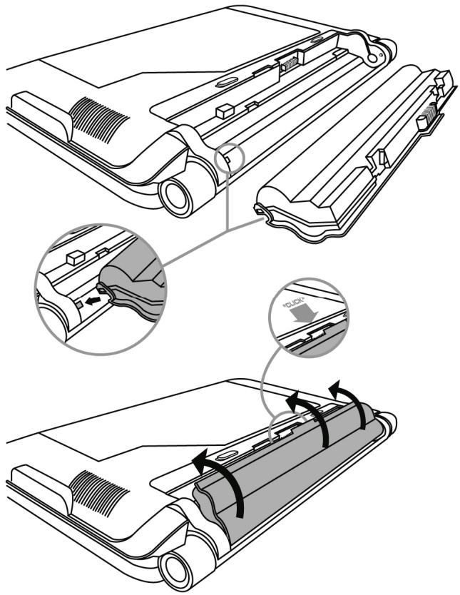 HERCULES EC-1000W - Installer et enlever la batterie - 5