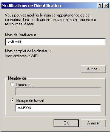 HERCULES HWNPCM-300 - 5.4.1.Creer un groupe de travail sous Windows 2000 - 2