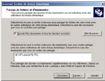 HERCULES HWNPCM-300 - Windows Me : Utiliser l'Assistant Gestion de réseau domestique dans un réseau de type Infrastructure - 6