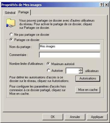 HERCULES HWNPCM-300 - Windows 2000: Mettre en partage des dossiers - 1
