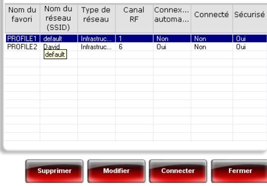 HERCULES HWNPCM-300 - Voir, modifier ou ajouter des favors - Créer un réseau Ad hoc - 1