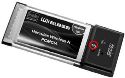 HERCULES HWNPCM-300 - Se connecter à un réseau avec le bouton WPS situé sur la carte Hercules Wireless N - 1