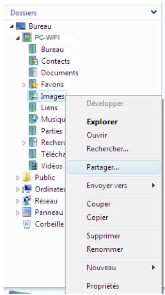 HERCULES HWNU-LB-150 - Windows Vista : Mettre en partage des dossiers publics ou personnels - 1