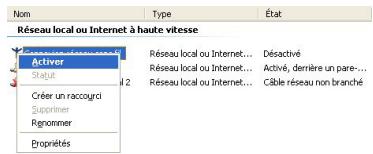 HERCULES HWNU-LB-150 - Windows XP : Activer ou désactiver manuellement la connexion WiFi de votre adaptateur (utilisateurs avances) - 1