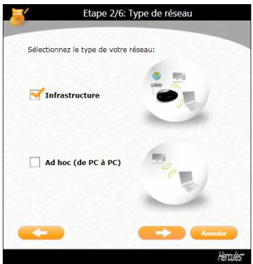 HERCULES HWNU-LB-150 - 4.7.3.Ajouter un nouveau favori manuellement ou creer un réseau Ad hoc - 2