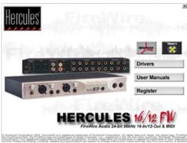 HERCULES 16 FW - Installer les pilotes sous Windows - 1