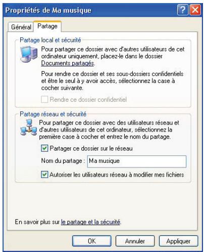 HERCULES EPLUG 200 MINI V2 - Windows XP: Mettre en partage des dossiers - 1
