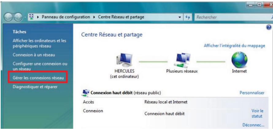 HERCULES EPLUG 200 MINI V2 - Windows Vista : Partager une connexion ADSL dans un réseau de type Ad hoc - 4
