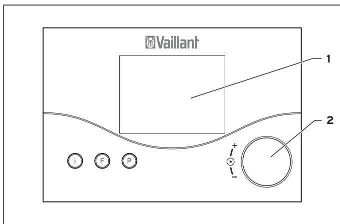 VAILLANT 1.250 E-C - Vue d'ensemble des éléments de commande - 1