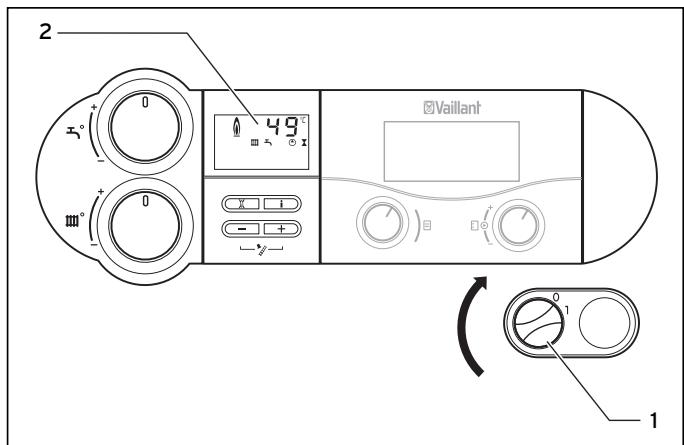 VAILLANT ICOVIT EXCLUSIV - Mise en marche / à l'arrêt de l'appareil - 1
