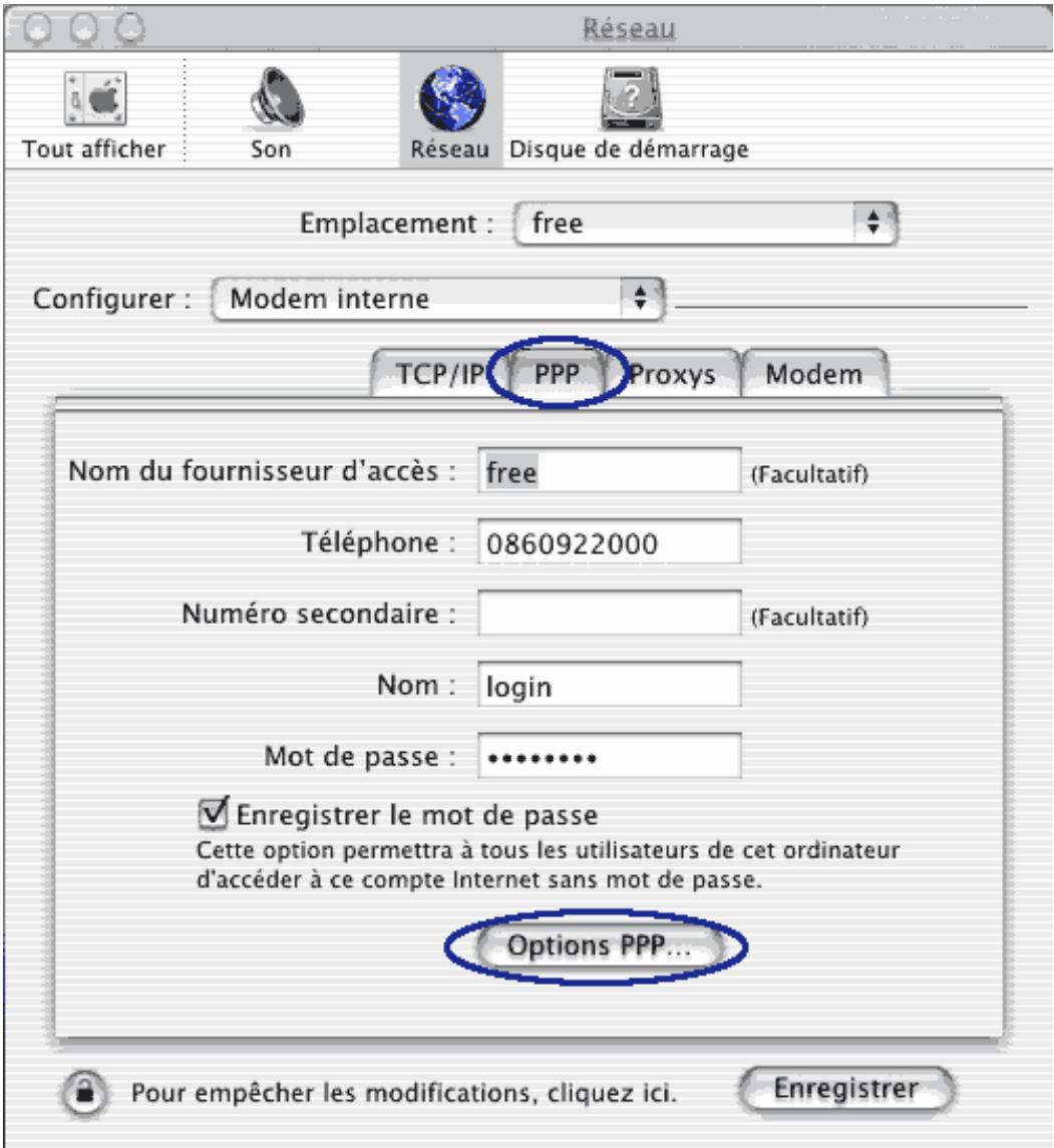 FREE CONFIGURATION DE L ACCES RTC SOUS MACOS X - 5