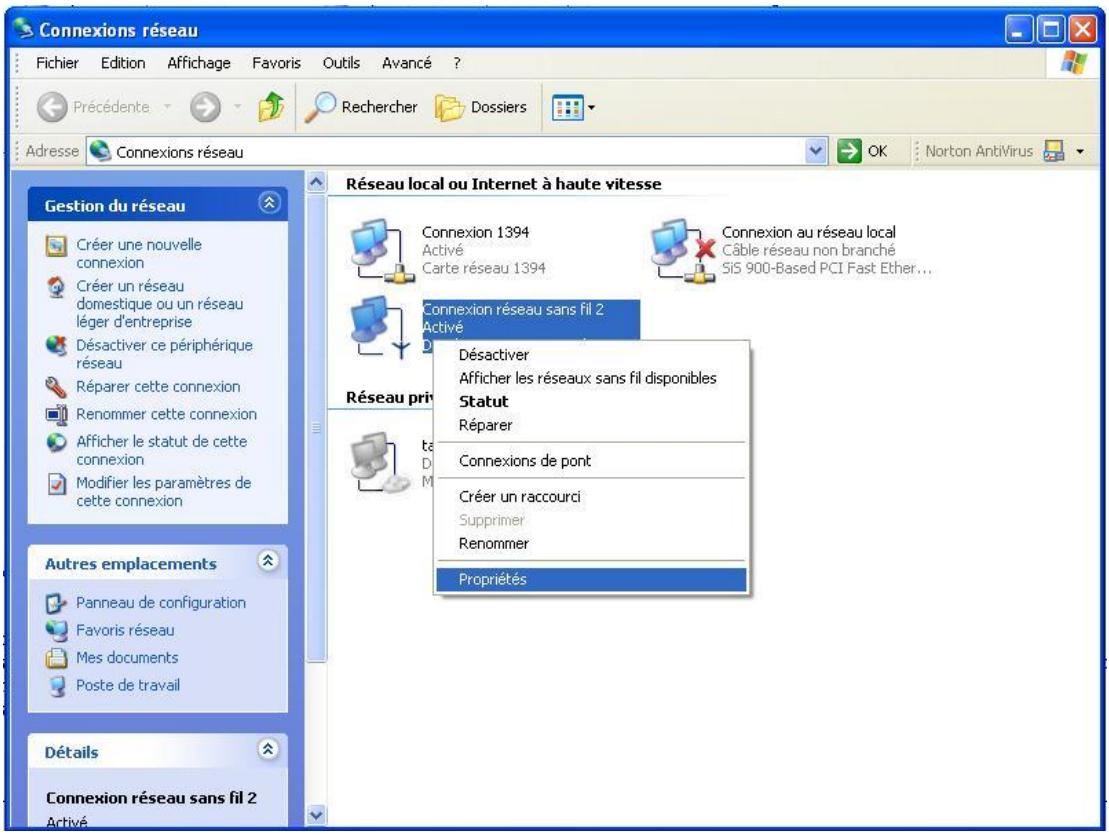 FREE BOX V4 - 2-5-3-3) Configurer votre PC sous windows XP pour vous connecter en wifi - 1