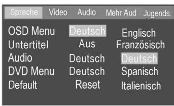 CLATRONIC DVD 568 HC - OSD Menu (on-screen Sprache) - 1