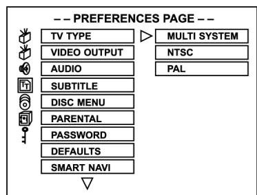 CLATRONIC DVD 593 - Set up theVIDEO (TV Type) - 1