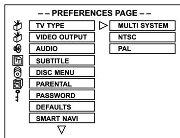 CLATRONIC DVD 593 - Set up theVIDEO (TV Type) - 1