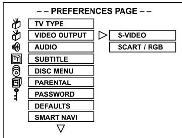 CLATRONIC DVD 593 - Set up the VIDEO OUTPUT - 1