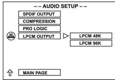 CLATRONIC DVD 593 - Set up the LPCM OUTPUT - 1