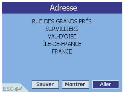 NAVMAN ICN 620 - Pour se rendre à une adresse récemment utilisée - 2