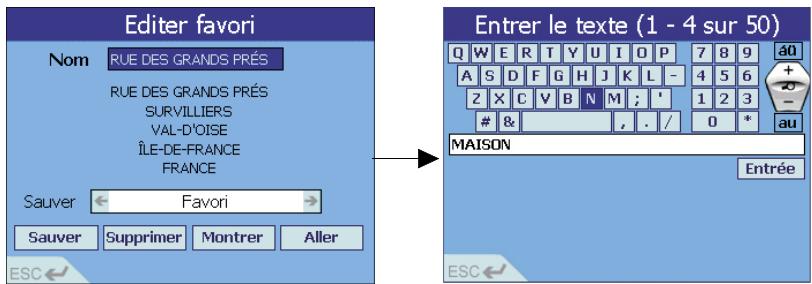 NAVMAN ICN 620 - Modifier ou supprimer un favoredenregistre - 2