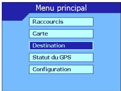 NAVMAN ICN 620 - Menu principal - 1